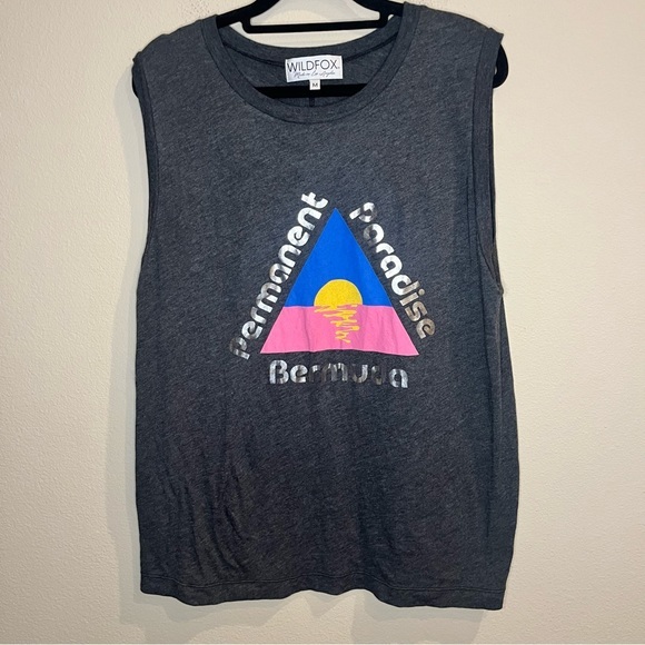 Wildfox Permanent Paradise Bermuda Muscle Tank‎ Size Medium - Picture 2 of 5